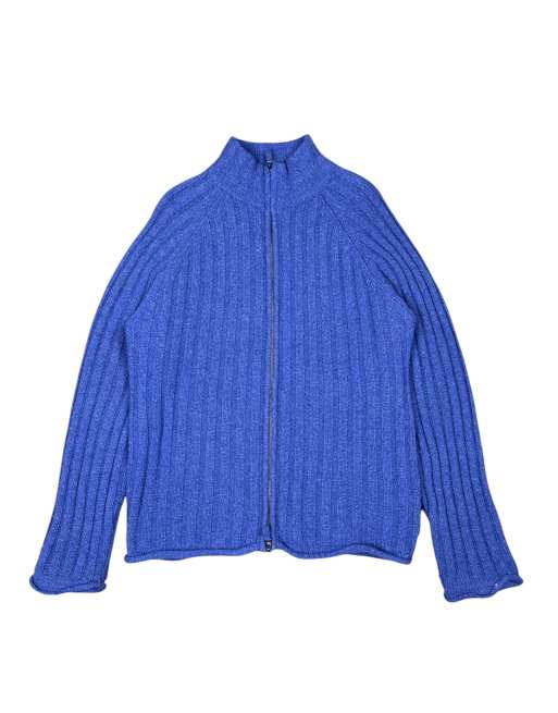 Vintage Thomas Burberry Double Zip Rib Knit Cardigan, 1 of 6