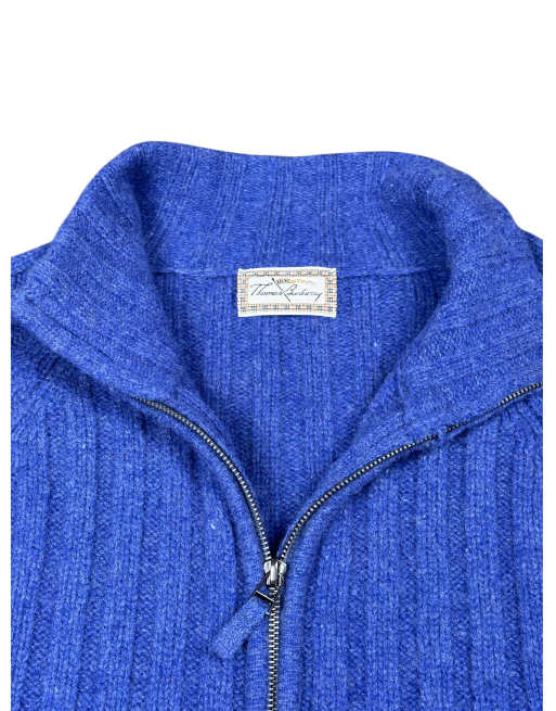 Vintage Thomas Burberry Double Zip Rib Knit Cardigan, 4 of 6