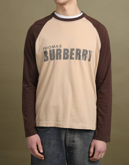 Vintage Thomas Burberry Long Sleeve T-Shirt size L in Beige, 3 of 4