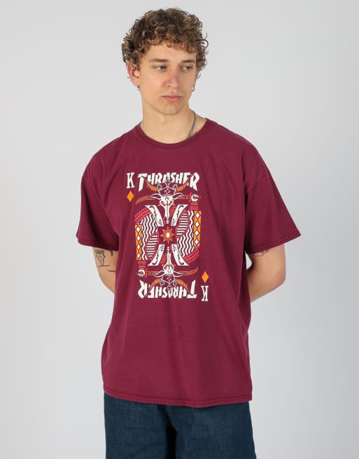 Vintage Thrasher xl t-shirt in burgundy red, 2 of 4