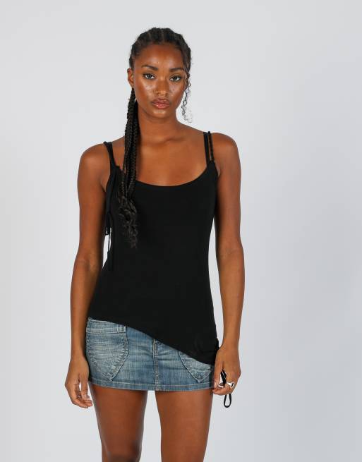 Vintage three seen M cami in black