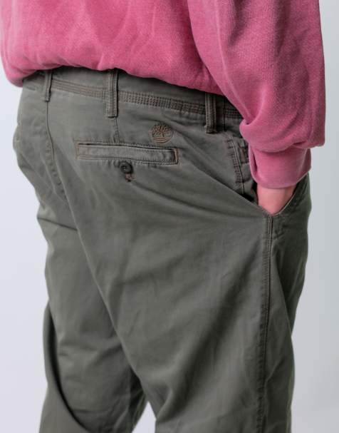 Vintage Timberland 36x32 Canvas Carpenter Baggy Jeans Dark Green - view 1