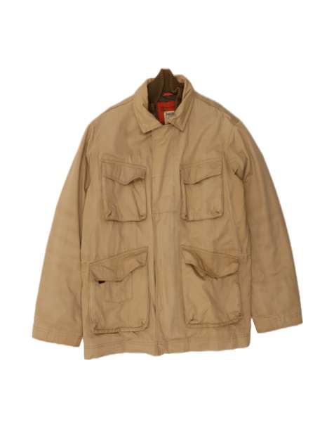 Vintage Timberland Big & Tall Windbreaker Jacket UK 44 2XL In Beige - view 1
