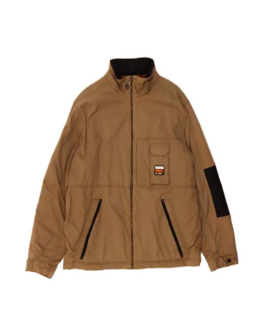 Vintage Timberland Bomber Jacket UK 42 XL In Beige Colourblock