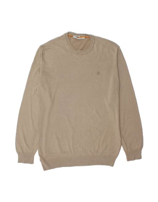 Vintage Timberland Crew Neck Jumper Sweater 2XL In Beige