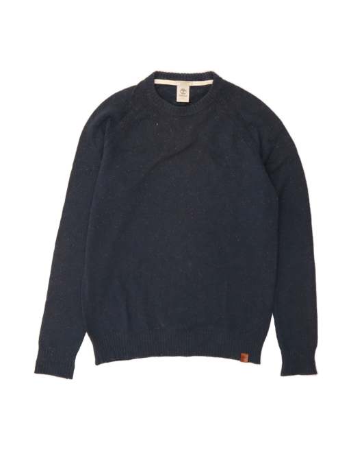 Vintage Timberland Crew Neck Jumper Sweater Medium In Blue Flecked