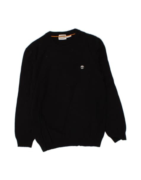 Vintage Timberland Crew Neck Jumper Sweater UK 16 Large In Black Wool - view 1