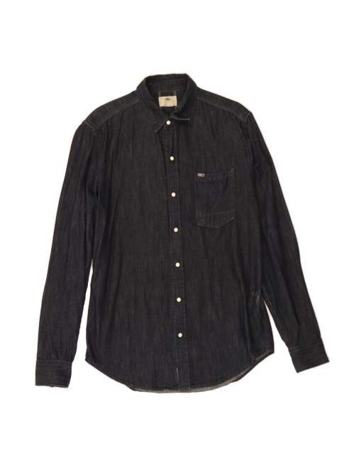 Vintage Timberland Denim Shirt Medium In Blue