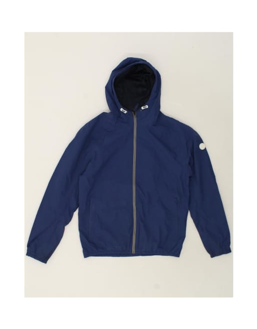 Vintage Timberland Hooded Rain Jacket UK 38 Medium In Blue