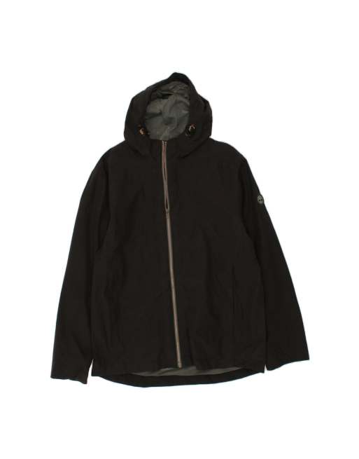 Vintage Timberland Hooded Windbreaker Jacket UK 40 Large In Black