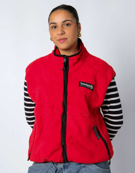 Vintage Timberland L Fleece Red Gilet - view 1