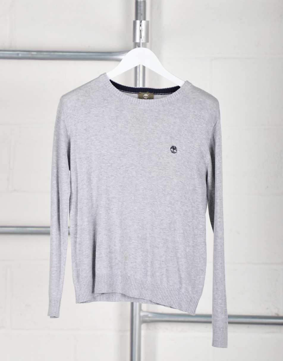 Vintage Timberland Size XS crewneck knitted jumper in grey