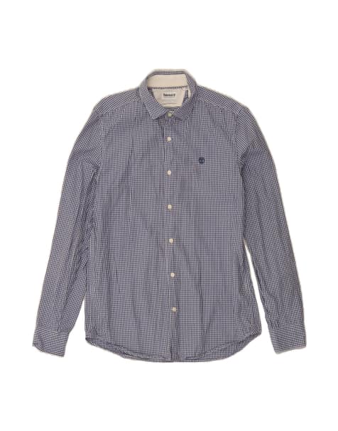 Vintage Timberland Slim Fit Shirt Medium In Blue Gingham - view 1