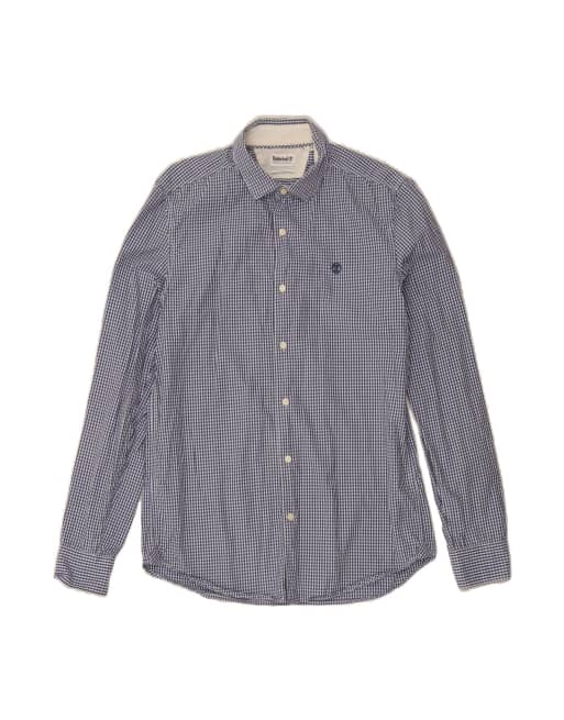 Vintage Timberland Slim Fit Shirt Medium In Blue Gingham