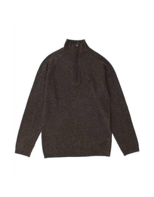 Vintage Timberland Zip Neck Jumper Sweater XS In Grey