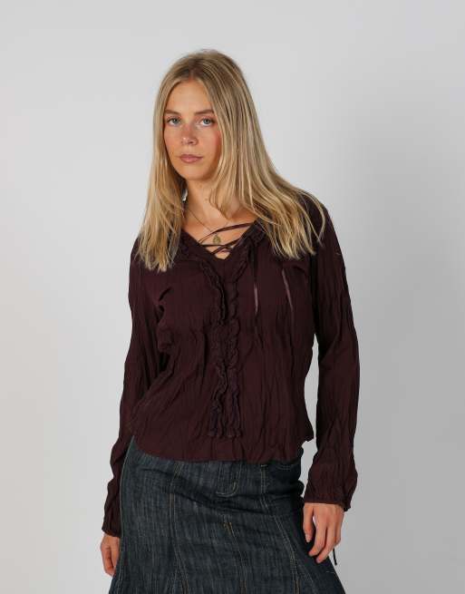 Vintage Tom Tailor S blouse in purple, 1 of 4