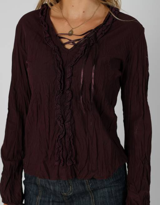 Vintage Tom Tailor S blouse in purple, 4 of 4