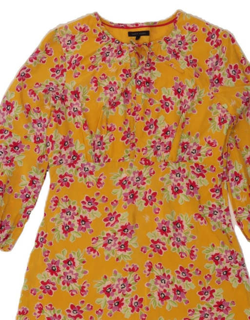 Vintage Tommy Hilfiger 1/2 Sleeve A-line Dress US 6 Medium In Yellow Floral  | ASOS