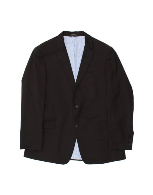 Vintage Tommy Hilfiger 2 Button Blazer Jacket UK 40 Large In Blue Wool