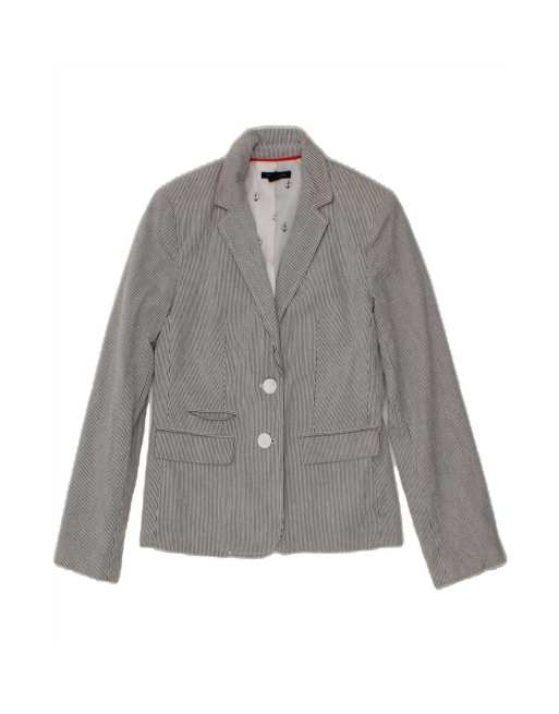Vintage Tommy Hilfiger 2 Button Blazer Jacket Us 2 XS In Grey Pinstripe