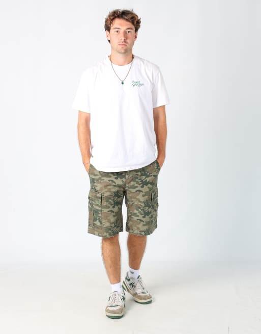 Vintage Tommy Hilfiger 32x21 canvas cargo shorts in dark green