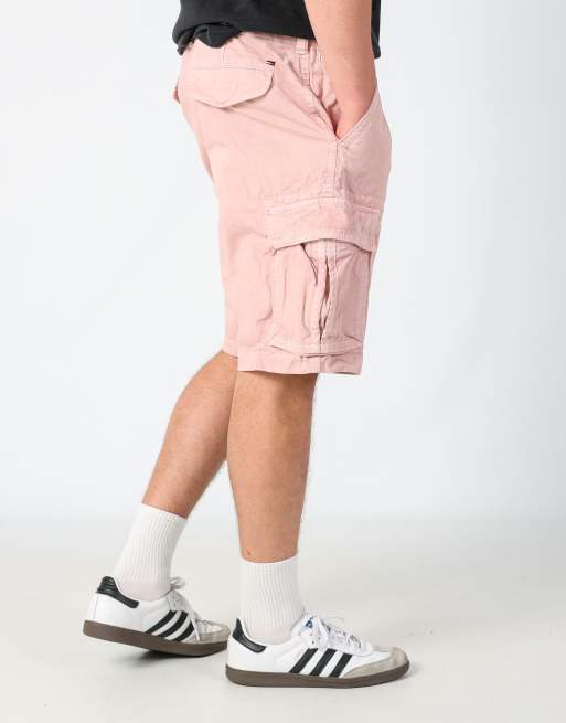 Vintage Tommy Hilfiger 32x31 canvas cargo shorts in pink