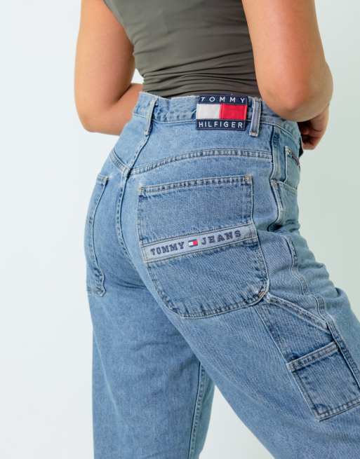 Vintage Tommy Hilfiger 32x32 Denim Carpenter Baggy Jeans Blue