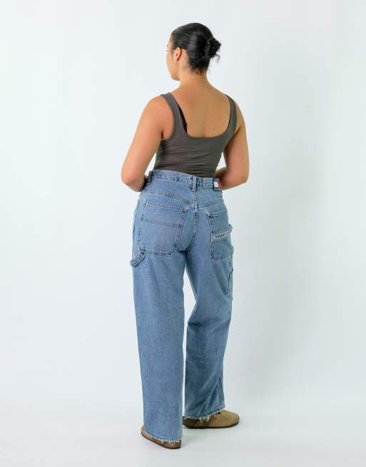 Vintage Tommy Hilfiger 32x32 Denim Carpenter Baggy Jeans Blue ASOS