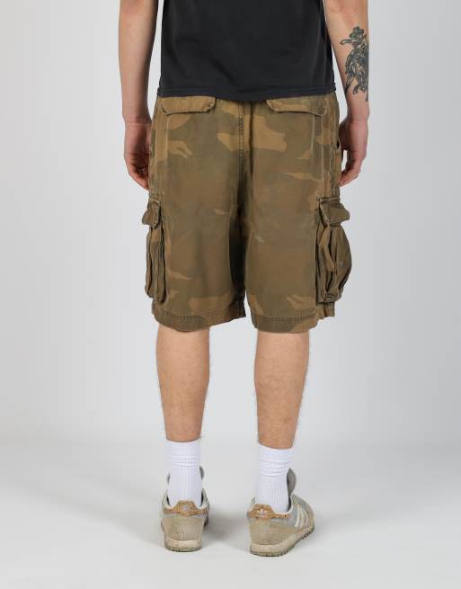 Vintage Tommy Hilfiger 34x22 canvas cargo shorts in dark green, 2 of 4