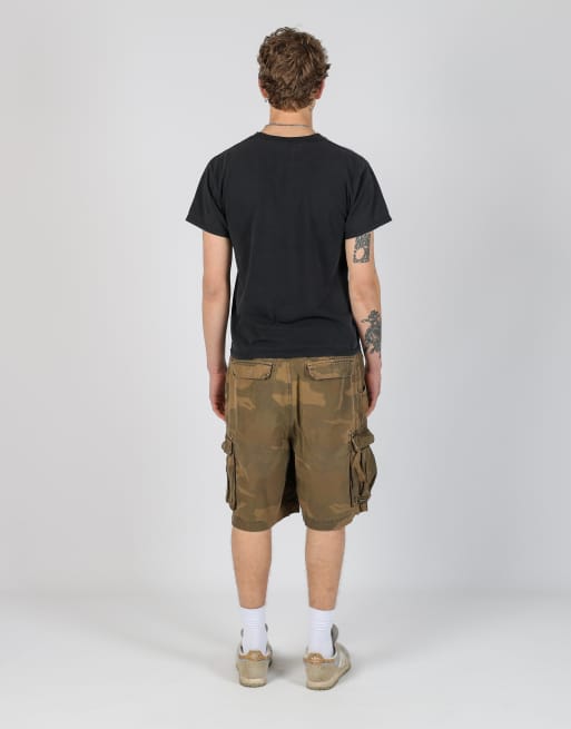Vintage Tommy Hilfiger 34x22 canvas cargo shorts in dark green, 3 of 4