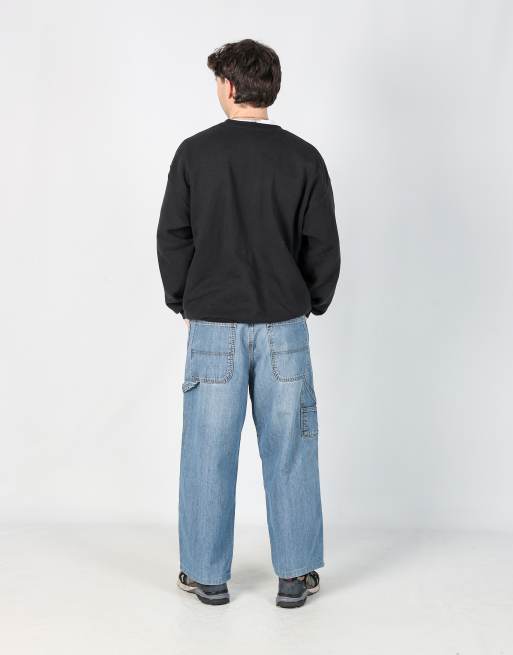 Vintage Tommy Hilfiger 34x30 denim carpenter jeans in light blue, 3 of 4