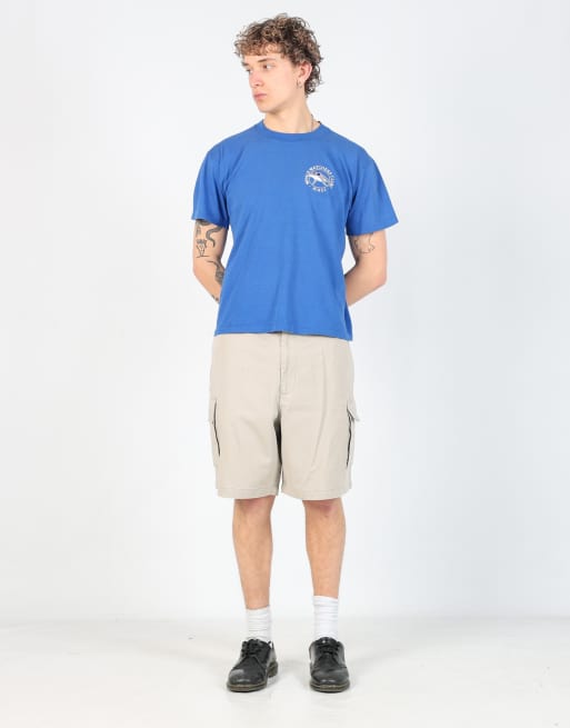 Vintage Tommy Hilfiger 36x21 canvas cargo shorts in tan