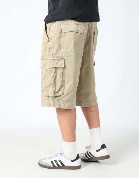 Vintage Tommy Hilfiger 36x29 canvas cargo shorts in tan - view 1
