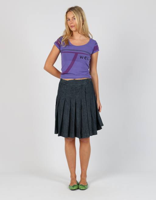 Vintage Tommy Hilfiger 6 denim midi skirt in blue