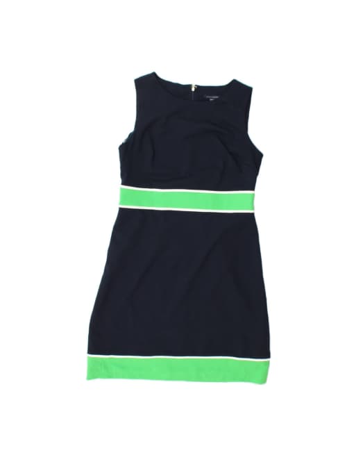 Vintage Tommy Hilfiger A-line Dress US 6 Medium In Blue Colourblock