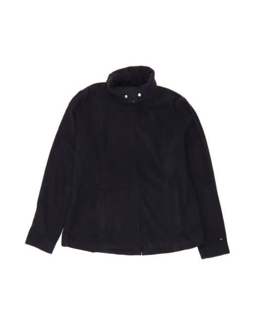 Vintage Tommy Hilfiger Big & Tall Fleece Jacket UK 18 XL In Blue
