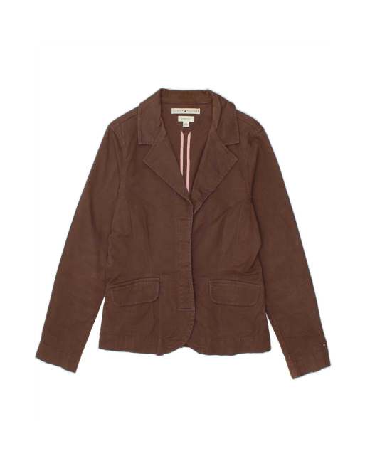 Vintage Tommy Hilfiger Blazer Jacket Uk 12 Medium In Brown