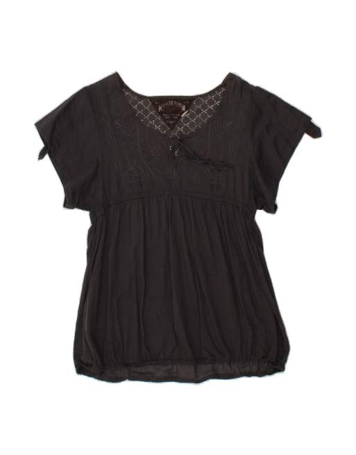 Vintage Tommy Hilfiger Blouse Top UK 12 Medium In Grey