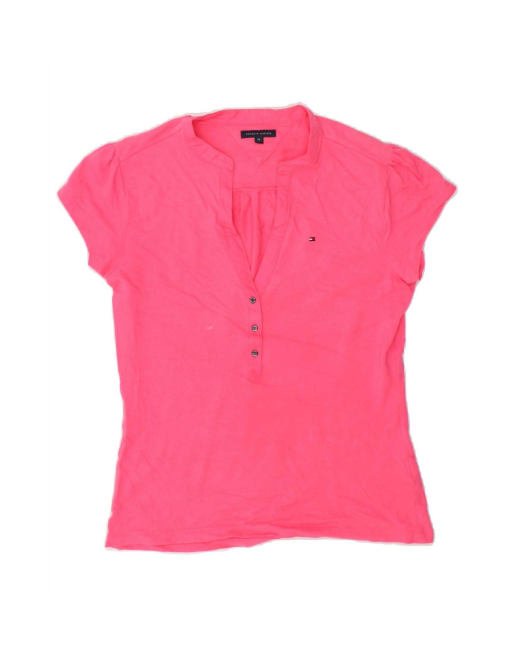 Vintage Tommy Hilfiger Blouse Top Uk 12 Medium In Pink