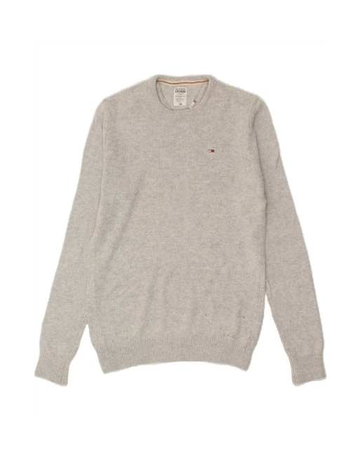 Vintage Tommy Hilfiger Boat Neck Jumper Sweater Small In Grey