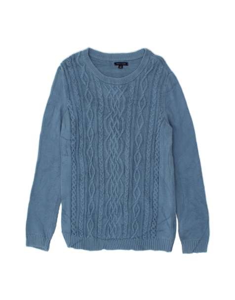 Vintage Tommy Hilfiger Boat Neck Jumper Sweater UK 12 Medium In Blue - view 1