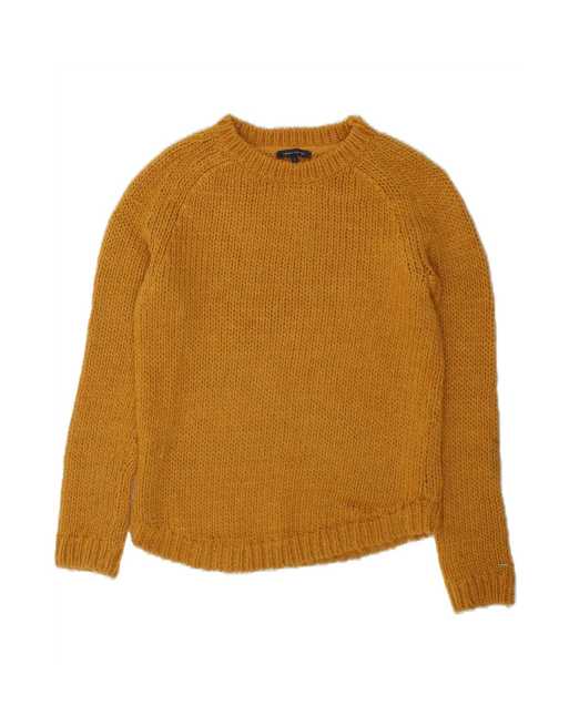Vintage Tommy Hilfiger Boat Neck Jumper Sweater UK 14 Medium In Brown