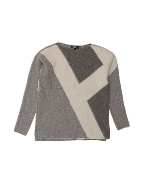 Vintage Tommy Hilfiger Boat Neck Jumper Sweater UK 14 Medium In Grey - view 1