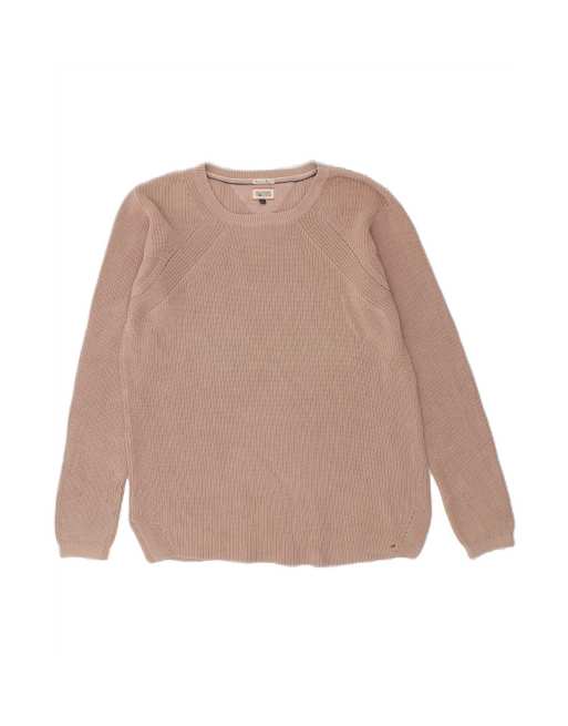Vintage Tommy Hilfiger Boat Neck Jumper Sweater Uk 16 Large In Beige