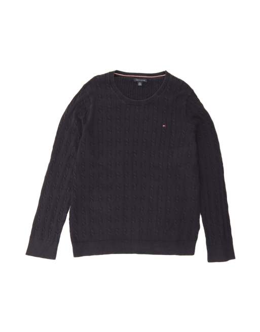 Vintage Tommy Hilfiger Boat Neck Jumper Sweater UK 18 XL In Blue