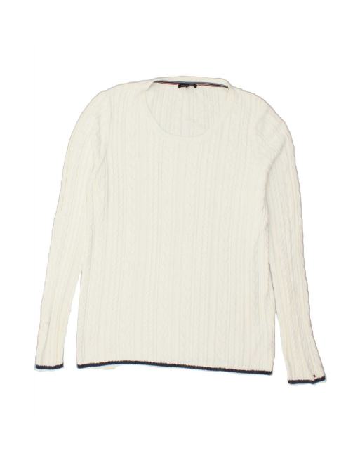 Tommy Jeans Essential Sneaker in WeiB Vintage Tommy Hilfiger Boat Neck Jumper Sweater Uk 18 XL In White ClassicfuncenterShops