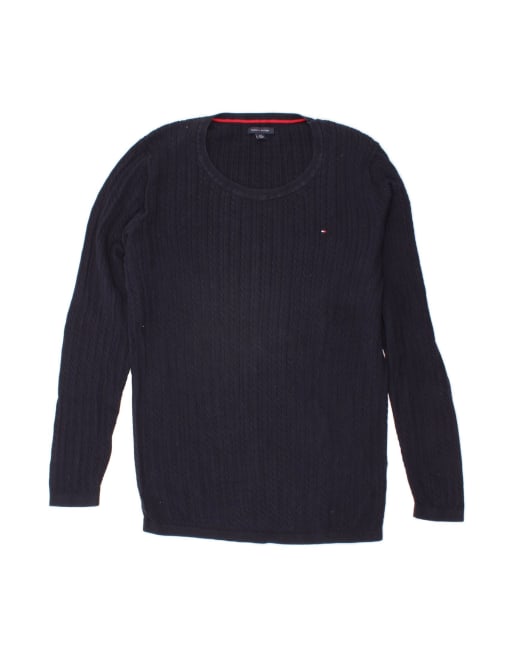 Vintage Tommy Hilfiger Boat Neck Jumper Sweater UK 20 2XL In Blue