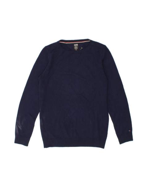 Vintage Tommy Hilfiger Boat Neck Jumper Sweater XL In Blue Lambswool - view 1