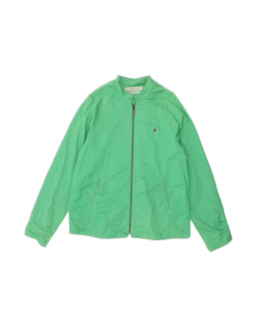 Vintage Tommy Hilfiger Bomber Jacket Uk 16 Large In Green