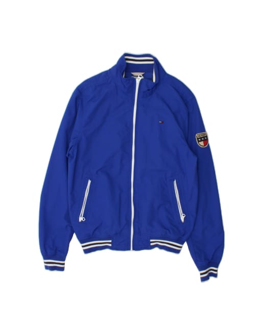 Vintage Tommy Hilfiger Bomber Jacket UK 36 Small In Blue